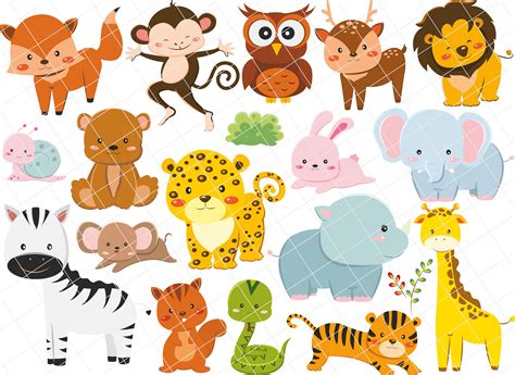 Cute Animals Clipart For Kids
