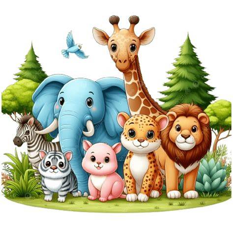 Cute Animals Clipart Transparent Background