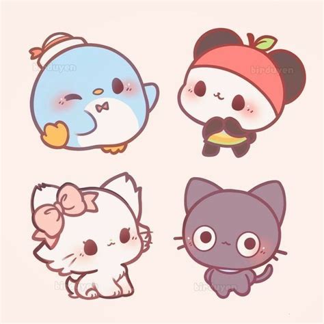 Cute Animals Together Drawing