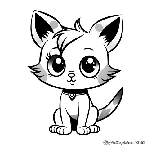 Cute Animals With Big Eyes Coloring Pages