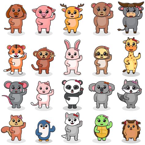 Cute Animals and Cartoon Characters