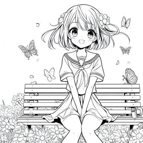Cute Anime Coloring Pages
