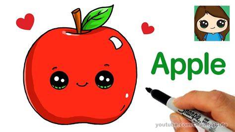 Cute Apple Drawing