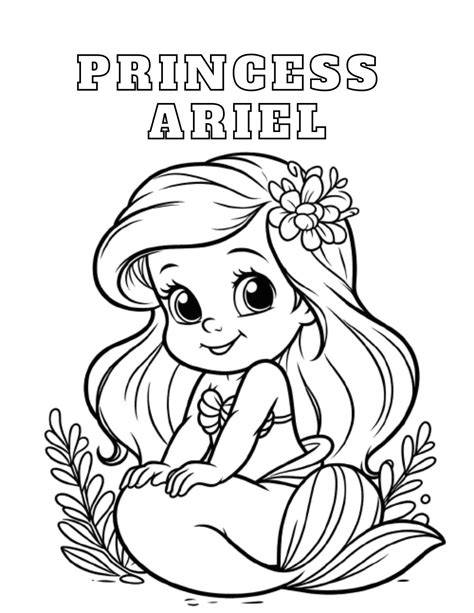 Cute Ariel Coloring Pages