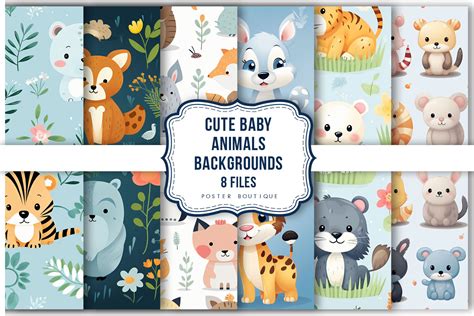 Cute Baby Animals Background Images