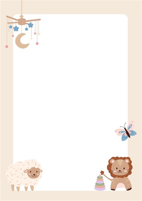 Cute Baby Animals Border
