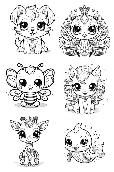 Cute Baby Animals To Colour In