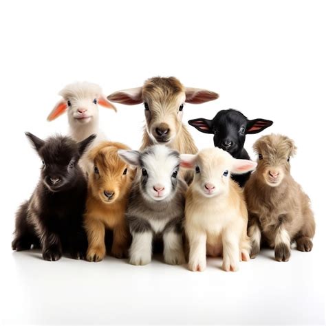 Cute Baby Animals White Background