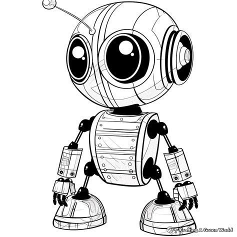 Cute Baby Robot Coloring Pages