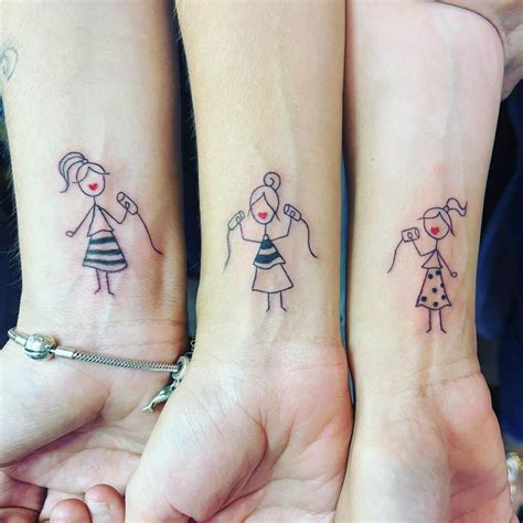 Cute Best Friend Tattoos For 3