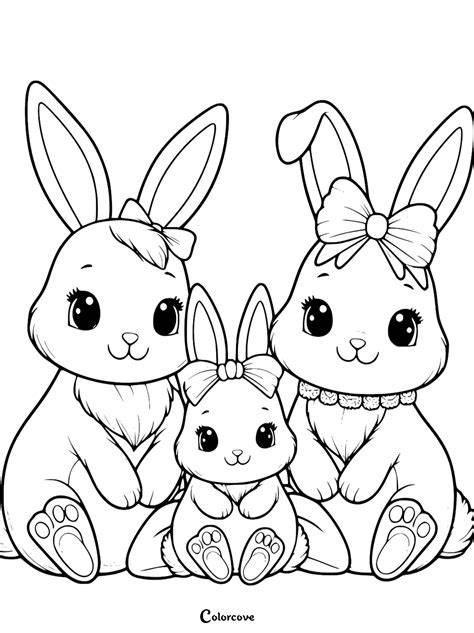 Cute Bunnies Coloring Pages