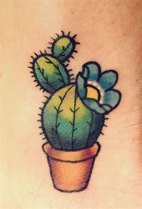 Cute Cactus Tattoo