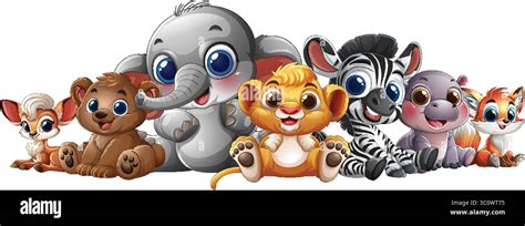 Cute Cartoon Animals Together