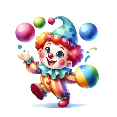 Cute Cartoon Clowns