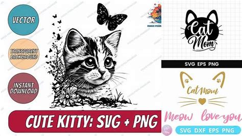 Download Cute Cat Svg, Kitty Svg, Cat Mom... Files For Crafts