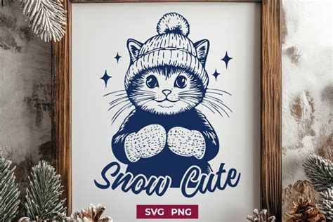Download Cute Cat Winter SVG Set Commercial Use