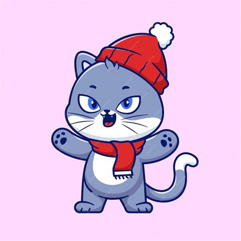 Download Cute Cat Winter SVG Set Files Free PSD Mockups