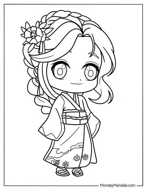 Cute Chibi Style Coloring Pages