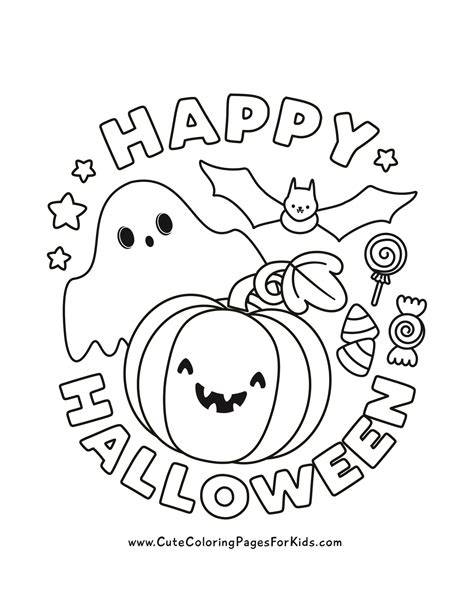 Cute Coloring Pages For Halloween