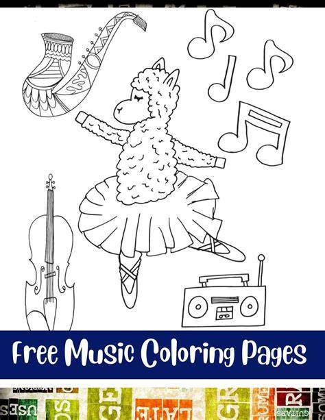 Cute Coloring Pages Music