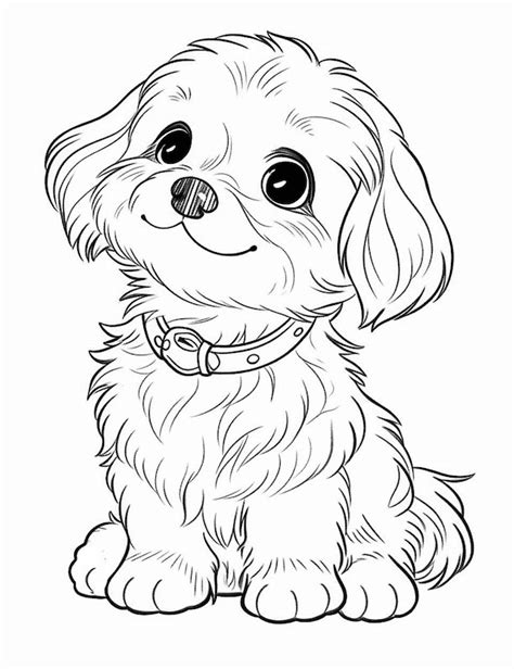 Cute Coloring Pages Of Dogs