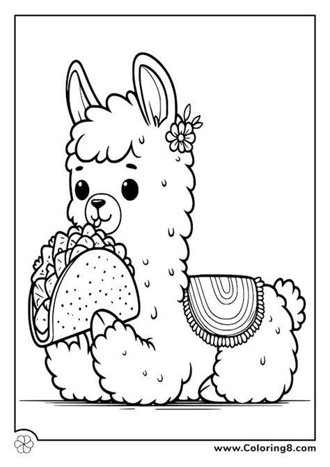 Cute Coloring Pages Of Llamas