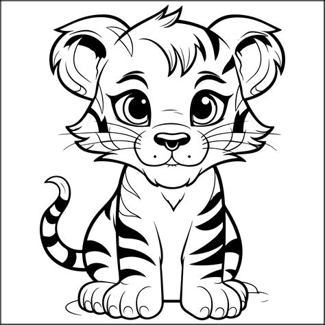 Cute Coloring Pages Of Tigers