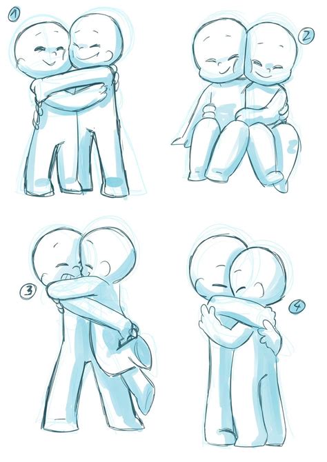 Cute Couple Drawing Template