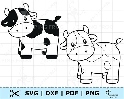 Download Cute Cow Silhouette DXF Files