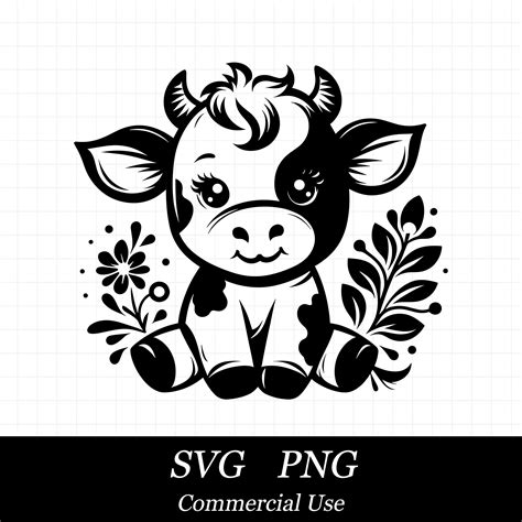 Download Cute Cow for Cricut Machine
