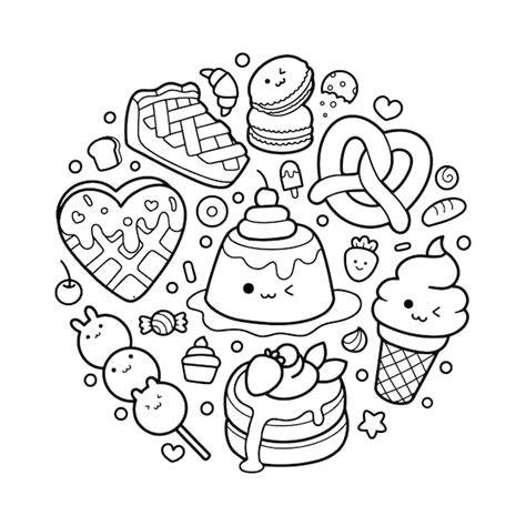 Cute Dessert Coloring Pages