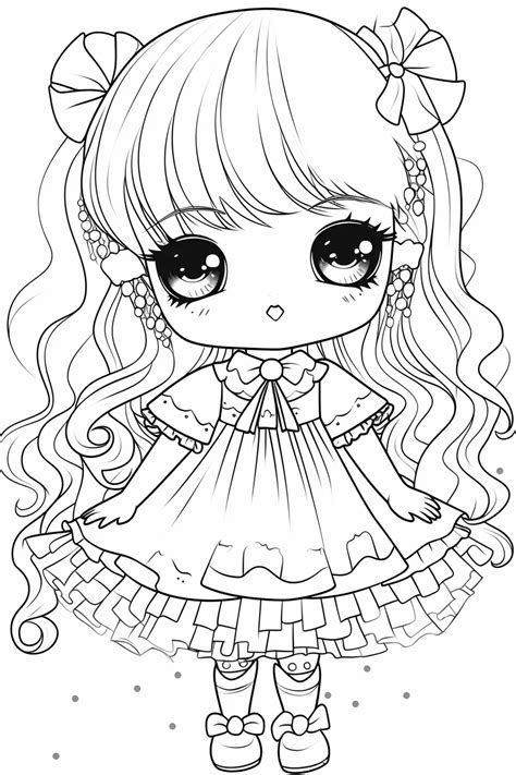 Cute Doll Coloring Pages