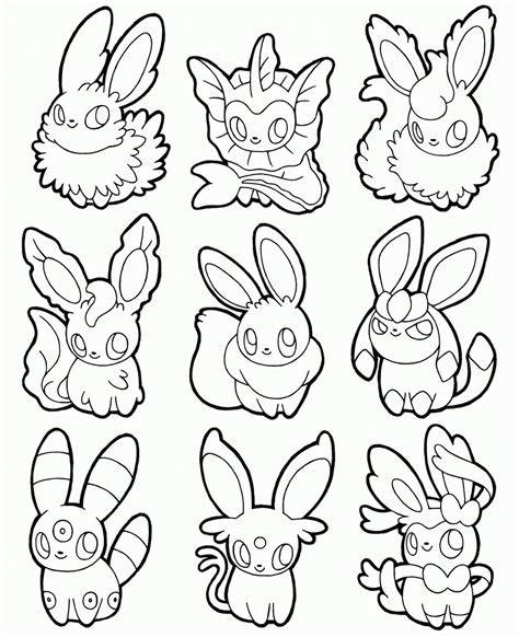 Cute Eevee Coloring Pages