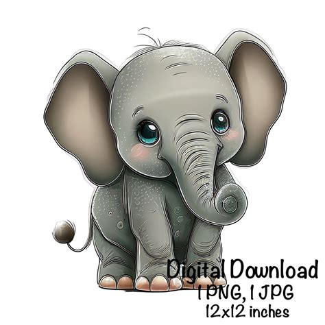 Download Cute Elephants Clipart Files For Crafts