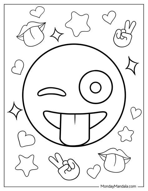 Cute Emoji Coloring Pages
