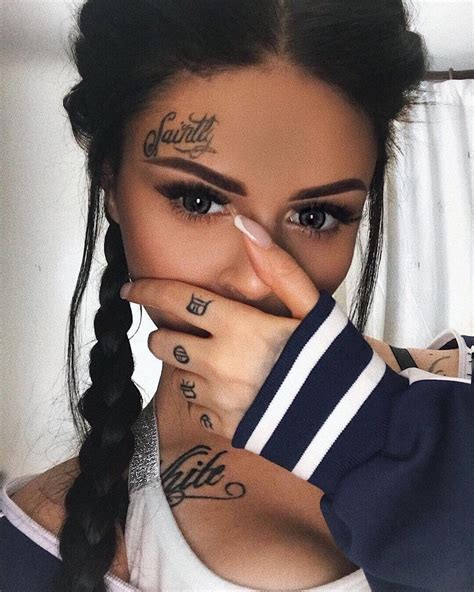 Cute Face Tattoos Girls