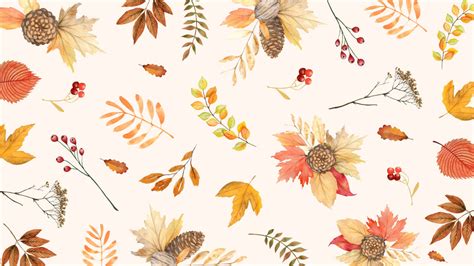 Cute Fall Pattern Wallpaper