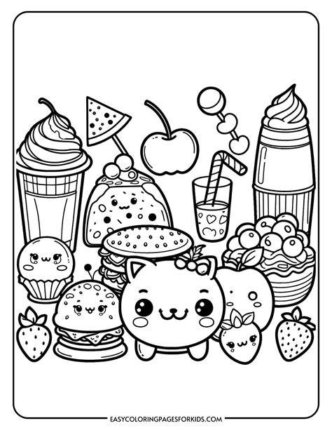 Cute Food Coloring Pages To Print