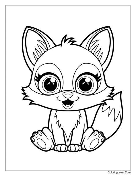 Cute Fox Coloring Pages