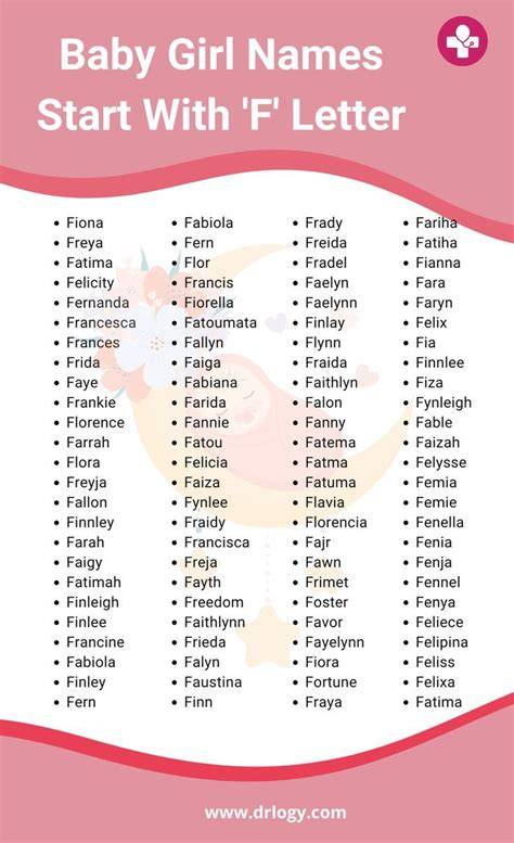 Cute Girl Names That Start With F