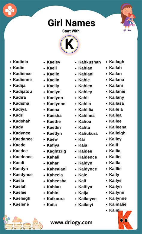 Cute Girl Names That Start With K