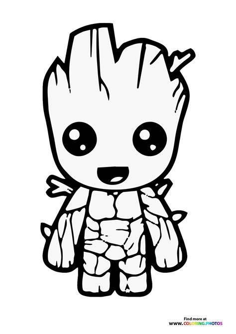 Cute Groot Coloring Pages