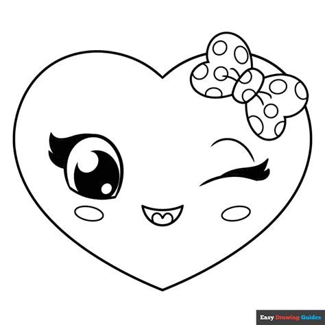 Cute Heart Coloring Pages