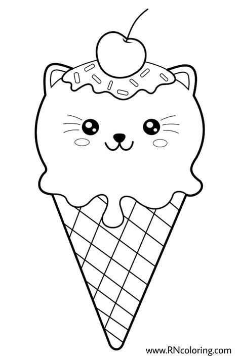 Cute Ice Cream Coloring Pages