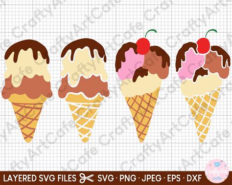 Download Cute Ice Cream Element DXF Files