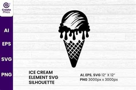 Download Cute Ice Cream Element For Silhouette