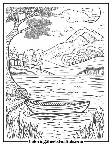 Cute Lake Coloring Pages