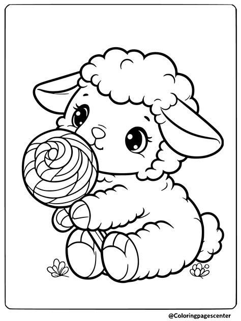 Cute Lamb Coloring Pages