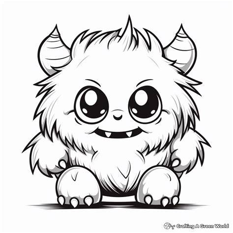 Cute Little Monster Coloring Pages