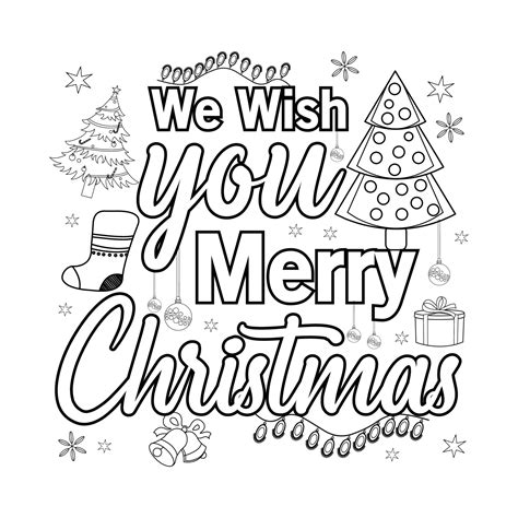 Cute Merry Christmas Coloring Pages